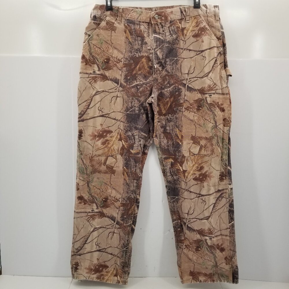 Vtg Carhartt Camo Pants B235 CAP Dungaree Fit Carpenter Mens 40 X31